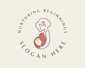 Doula - Pregnant Woman Motherhood logo design