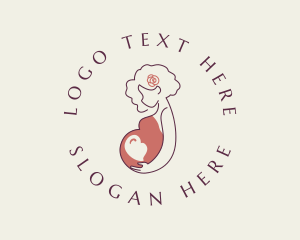 Pregnant Woman Motherhood Logo