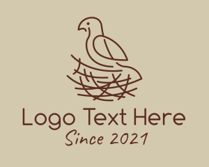 Nesting - Wild Bird Nest logo design