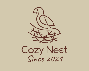 Nesting - Wild Bird Nest logo design