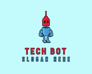 Pill Robot Toy logo design