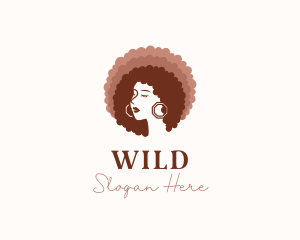 Woman Beauty Afro Logo