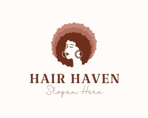 Haircare - Woman Beauty Afro logo design