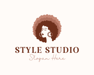 Hairdo - Woman Beauty Afro logo design