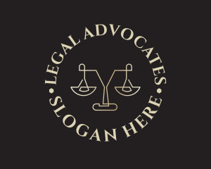 Legal Balance Scale logo design