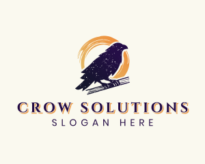 Raven Crow Bird logo design