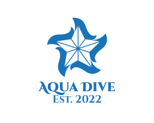 Aquatic Star Wave  logo design