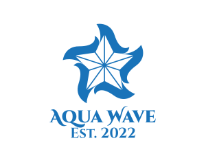 Aquatic Star Wave  logo design