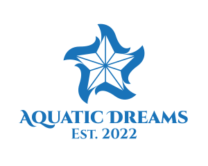 Aquatic Star Wave  logo design