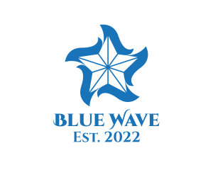 Aquatic Star Wave  logo design