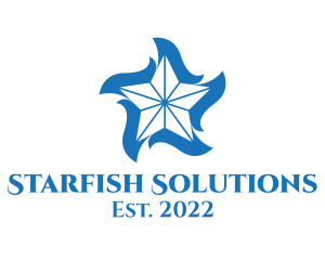 Starfish - Aquatic Star Wave logo design