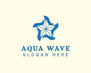 Aquatic Star Wave  logo design