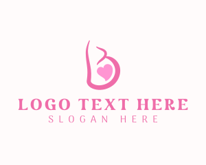 Heart - Pregnant Woman Maternity logo design