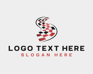 Gran Turismo - Racing Flag Swoosh logo design
