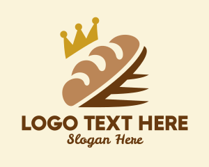 Loaf Of Bread - Crown Bread Loaf logo design