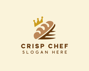 Crown Bread Loaf  logo design