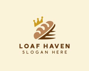 Crown Bread Loaf  logo design