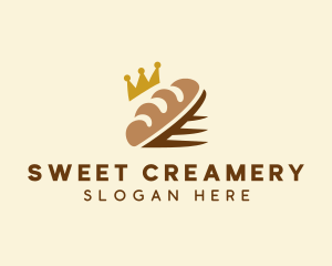 Crown Bread Loaf  logo design