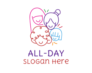 Colorful Women's Day logo design