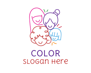 Colorful Women's Day logo design