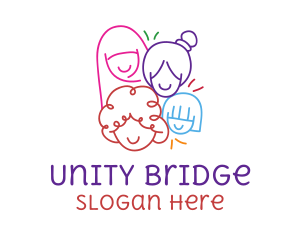 Inclusion - Colorful Women's Day logo design
