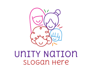 Nation - Colorful Women's Day logo design