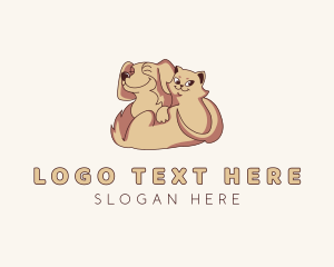 Pet Groom - Dog Cat Pet Care logo design
