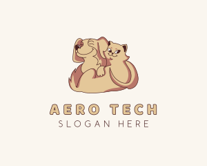 Dog Cat Pet Care Logo