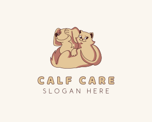 Dog Cat Pet Care logo design