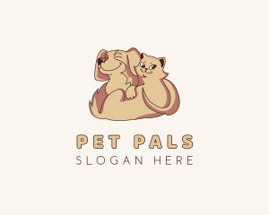 Dog Cat Pet Care logo design