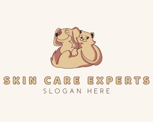 Dog Cat Pet Care logo design