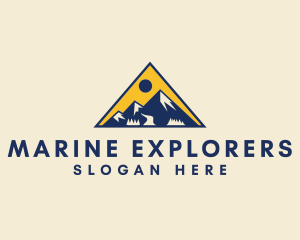 Mountain Explorer Triangle logo design