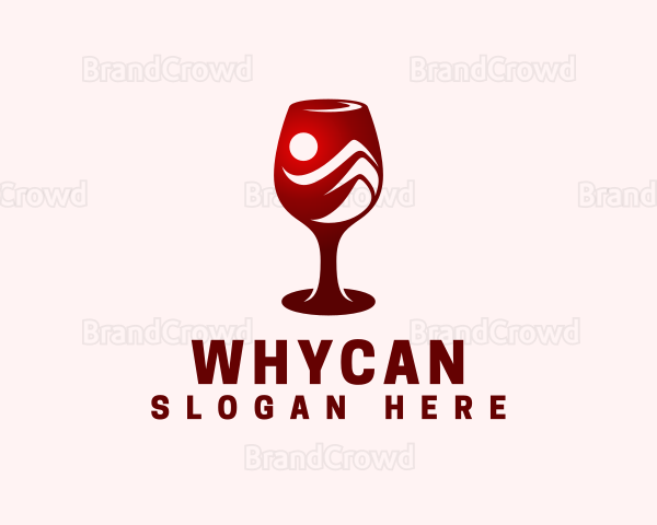 Red Wine Liquor Logo