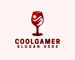 Red Wine Liquor Logo