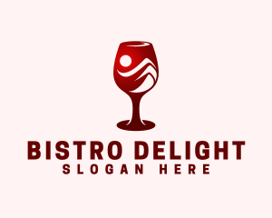 Red Wine Liquor logo design