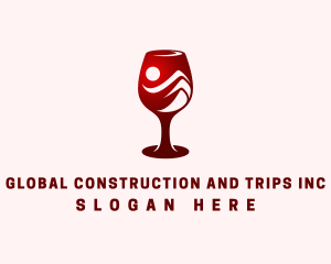 Alcohol - Red Wine Liquor logo design