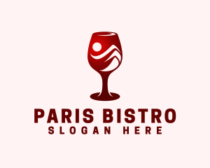 Red Wine Liquor logo design