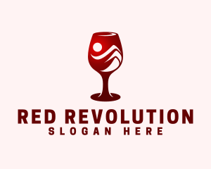 Red Wine Liquor logo design