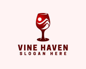 Red Wine Liquor logo design