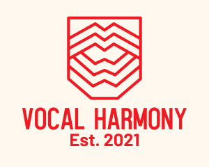 Voice - Lips Mouth Shield logo design