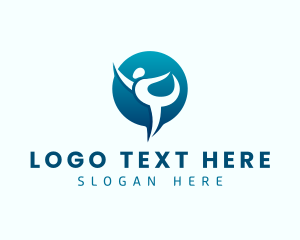 Fitness - Human Aerobic Exercise logo design