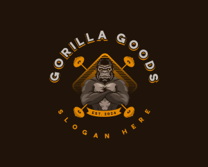 Gorilla Gym Barbell logo design