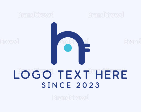 Cute Bird Letter H Logo