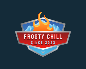 Fire Ice Heating logo design