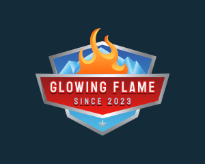 Fire Ice Heating logo design