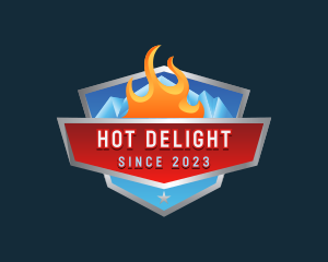 Fire Ice Heating logo design