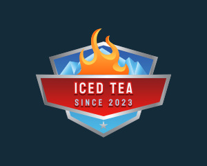 Fire Ice Heating logo design