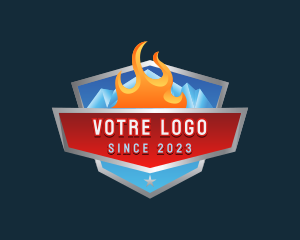 Frosty - Fire Ice Heating logo design