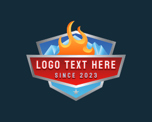 Heating - Fire Ice Heating logo design