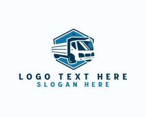 Truck - Logistics Truck Construction logo design